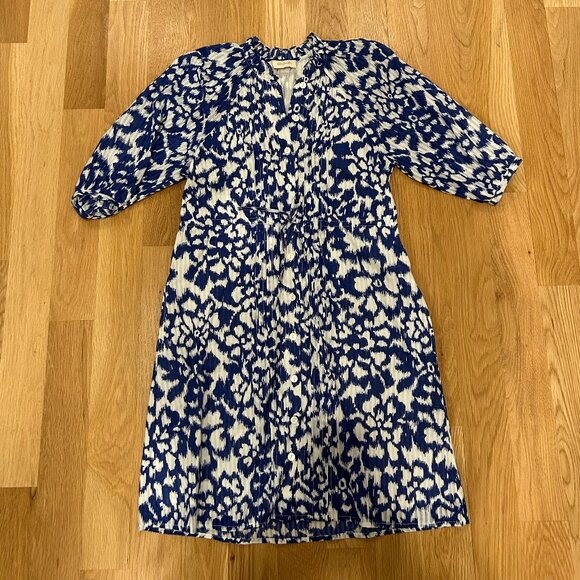 Banjanan Benita Dress in Ikat Floral Bluing - Picture 6 of 7